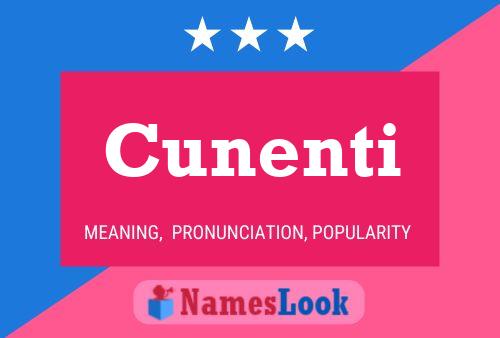 Póster del nombre Cunenti