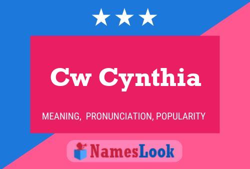 Póster del nombre Cw Cynthia