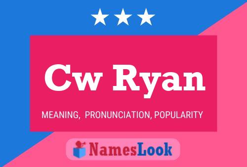 Póster del nombre Cw Ryan