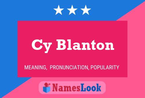 Póster del nombre Cy Blanton