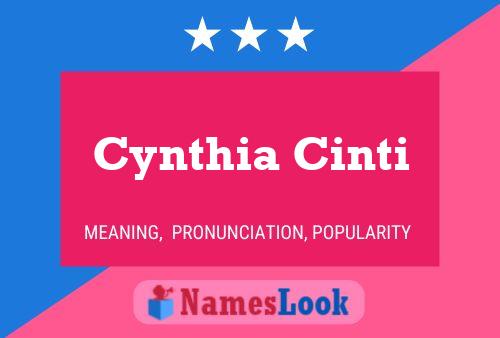 Póster del nombre Cynthia Cinti