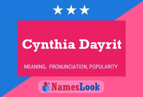 Póster del nombre Cynthia Dayrit