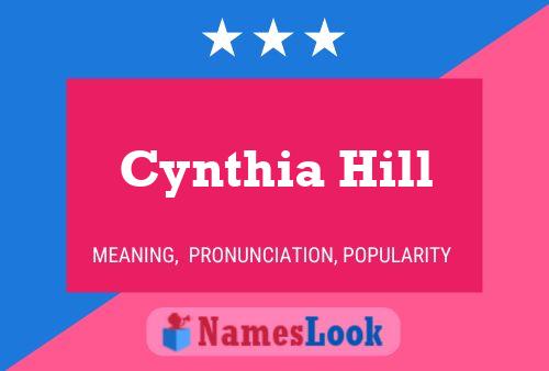 Póster del nombre Cynthia Hill