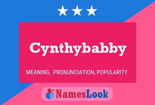 Póster del nombre Cynthybabby