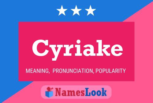 Póster del nombre Cyriake