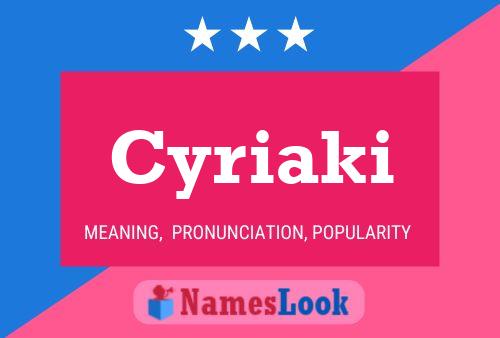 Póster del nombre Cyriaki