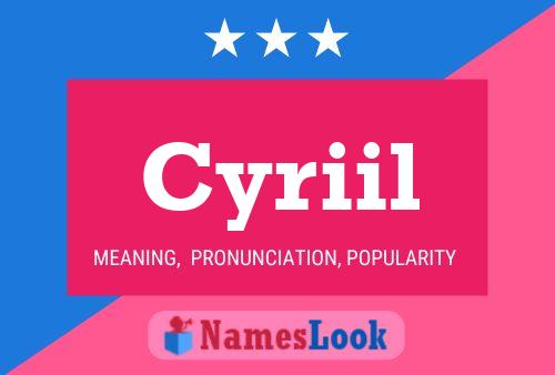 Póster del nombre Cyriil