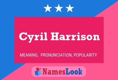 Póster del nombre Cyril Harrison