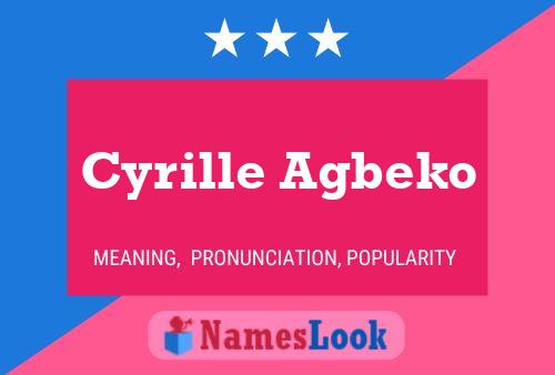 Póster del nombre Cyrille Agbeko