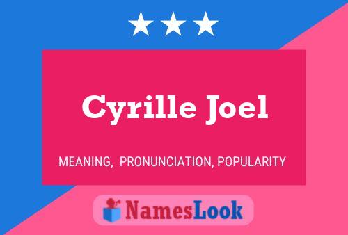 Póster del nombre Cyrille Joel