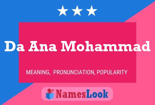 Póster del nombre Da Ana Mohammad