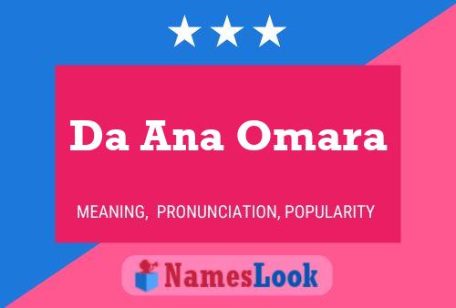 Póster del nombre Da Ana Omara