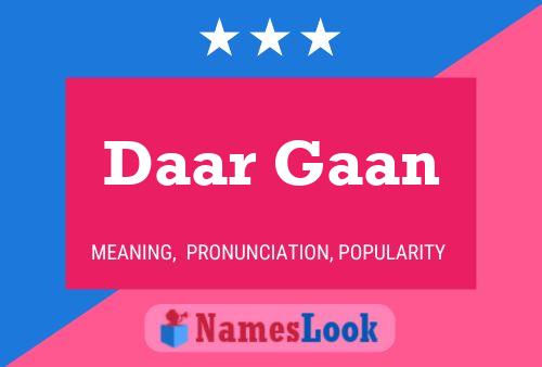 Póster del nombre Daar Gaan