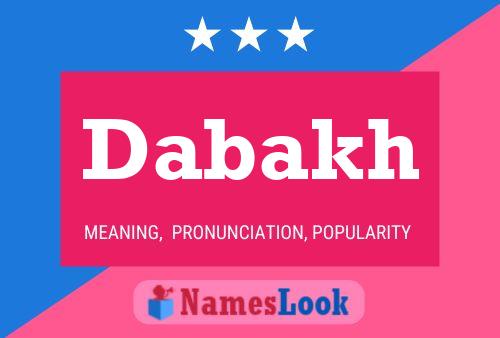 Póster del nombre Dabakh