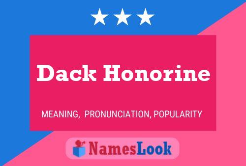 Póster del nombre Dack Honorine