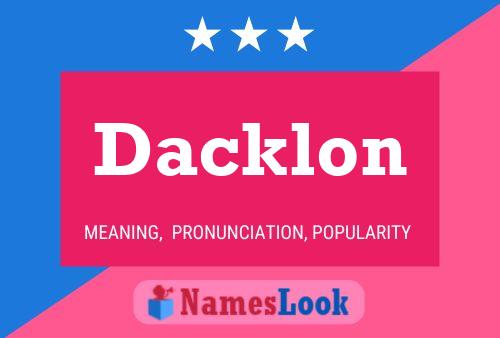 Póster del nombre Dacklon