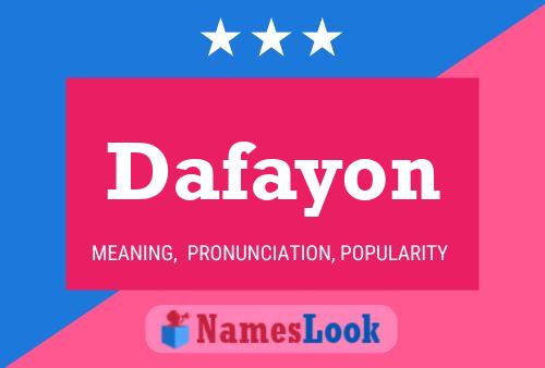 Póster del nombre Dafayon