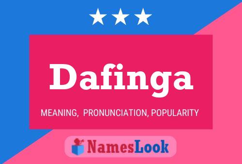 Póster del nombre Dafinga