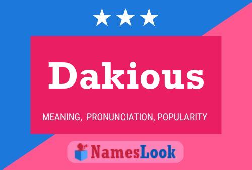 Póster del nombre Dakious