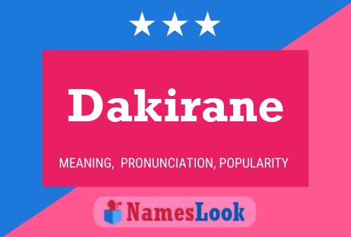 Póster del nombre Dakirane