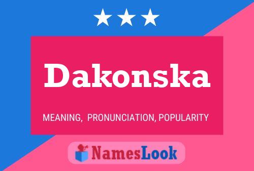 Póster del nombre Dakonska