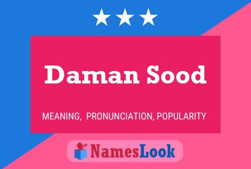 Póster del nombre Daman Sood