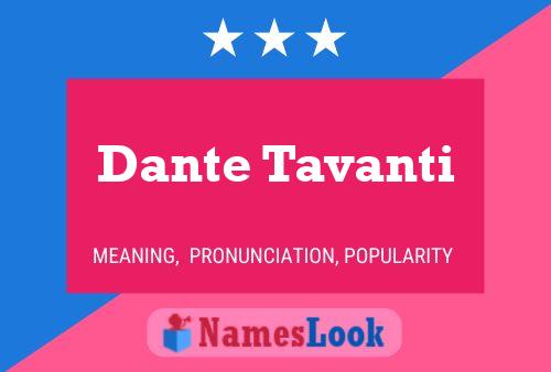 Póster del nombre Dante Tavanti