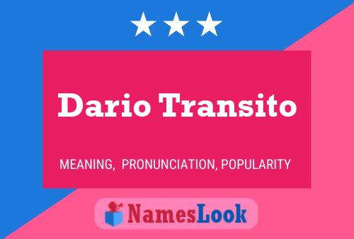 Póster del nombre Dario Transito