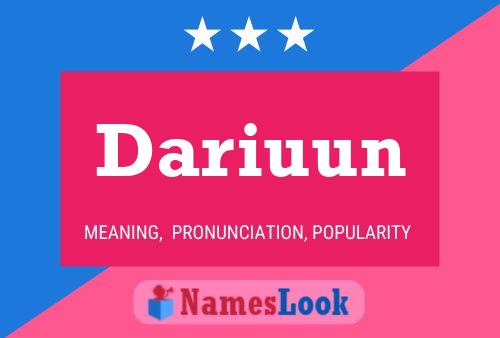 Póster del nombre Dariuun