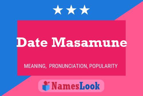 Póster del nombre Date Masamune