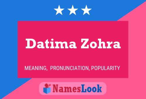 Póster del nombre Datima Zohra