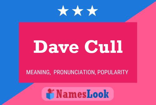 Póster del nombre Dave Cull