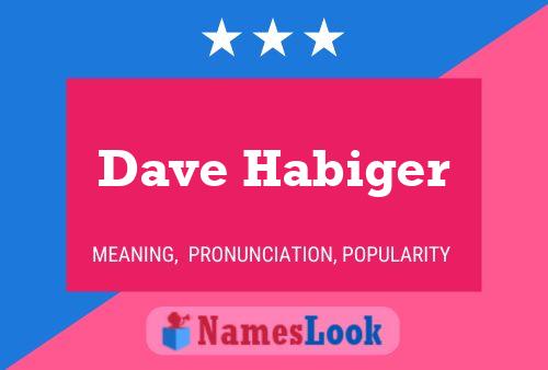 Póster del nombre Dave Habiger