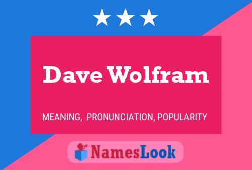 Póster del nombre Dave Wolfram