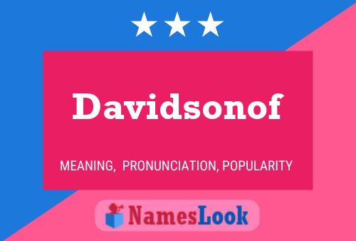 Póster del nombre Davidsonof