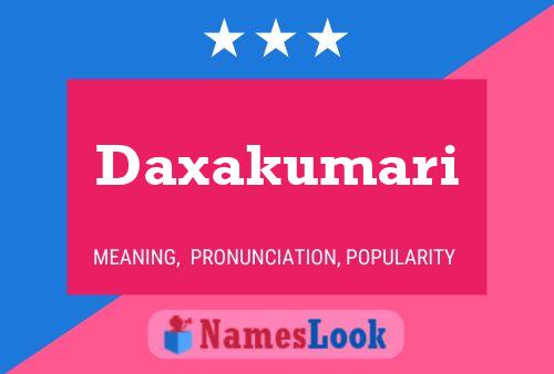 Póster del nombre Daxakumari