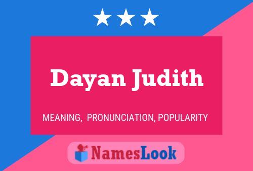 Póster del nombre Dayan Judith