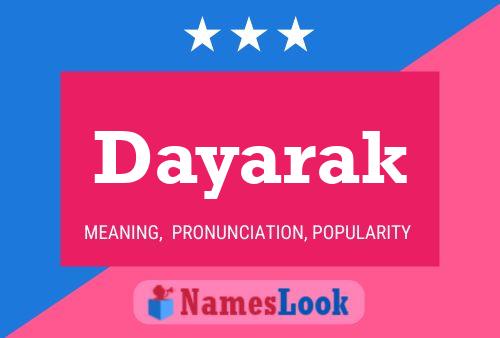 Póster del nombre Dayarak