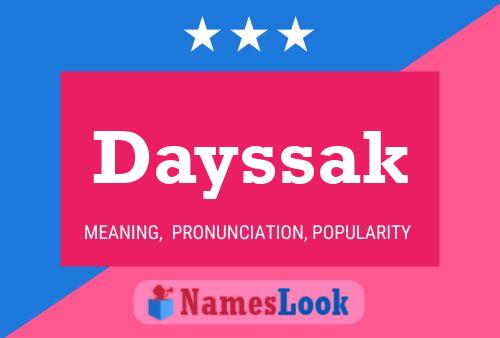 Póster del nombre Dayssak