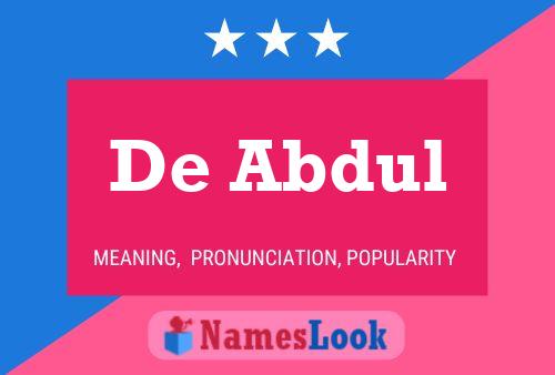 Póster del nombre De Abdul