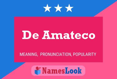 Póster del nombre De Amateco