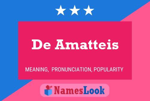 Póster del nombre De Amatteis