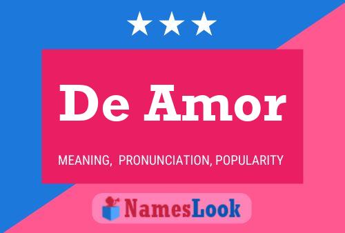 Póster del nombre De Amor