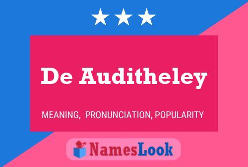 Póster del nombre De Auditheley