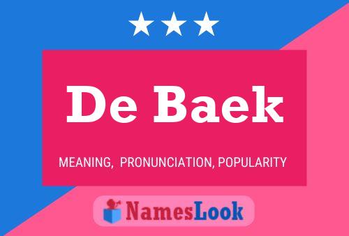 Póster del nombre De Baek