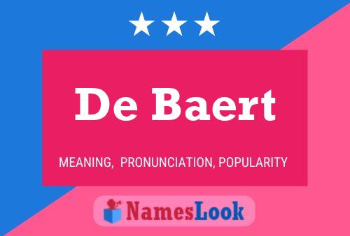 Póster del nombre De Baert