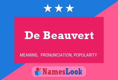 Póster del nombre De Beauvert