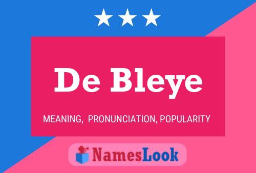 Póster del nombre De Bleye