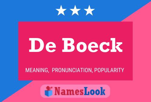 Póster del nombre De Boeck