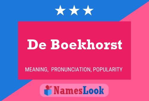 Póster del nombre De Boekhorst